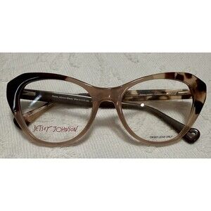 NWOT Betsey Johnson Blissful Cat Eye Hybrid Glasses BRN Tortoise Retro Chic